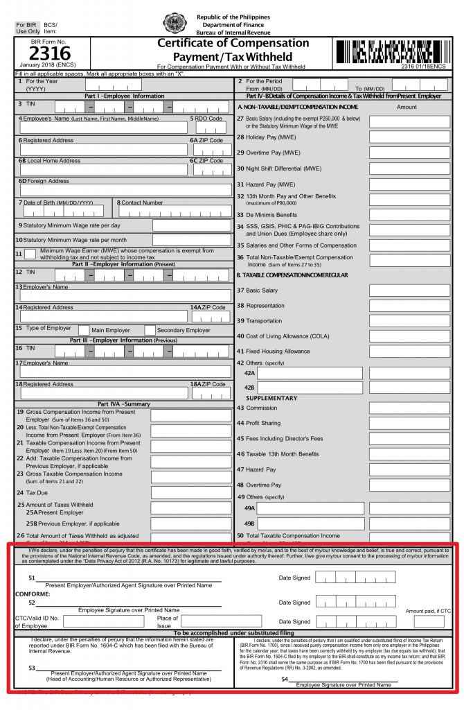 Ultimate Guide On How To Fill Out Bir Form 2316